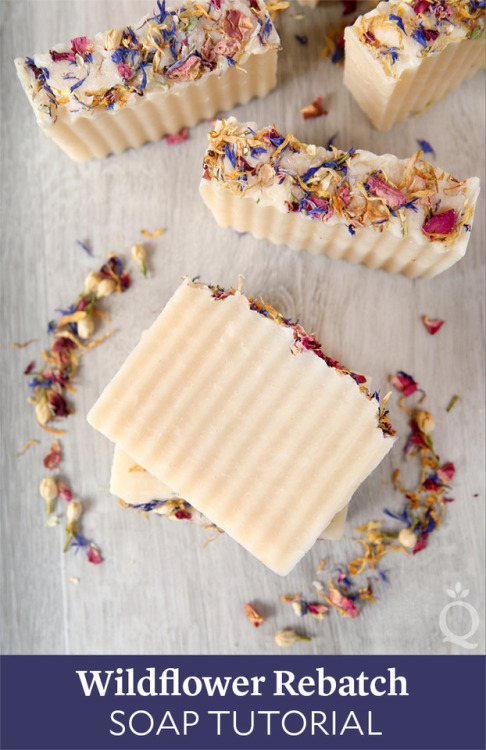  Rebatch soap feels amazing on the skin and you don’t have to work with lye. This recipe is scented 