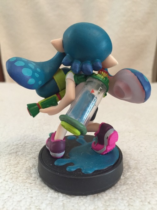 Custom Colored Inkling AmiiboCitadel Paint and knife