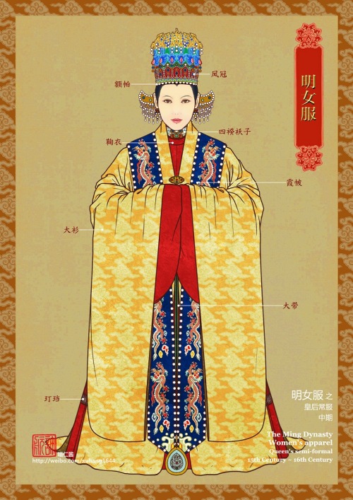 changan-moon: changan-moon: Formal chinese hanfu for empress in Ming dynasty by 檀仁. Historically acc