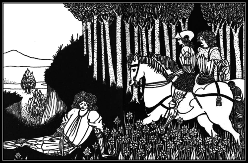 Le Morte d’Arthur by Sir Thomas Malory. -How King Mark and Sir Dinadan Heard Sir Palomides.Art by 