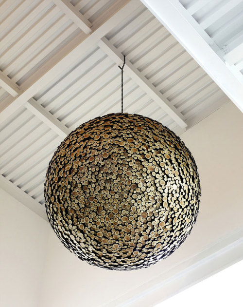 cosascool:  Giant Wooden Spheres Made from Interlocking Wood by Lee Jae-Hyo 
