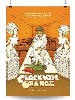 boglarkatappancsos:  kogaionon:  A Clockwork Orange by Sidd Wills / Facebook / Tumblr / Instagram / Store Open edition  fine art  print available in two sizes here.  ez az egyik legjobb film, amit valaha láttam 
