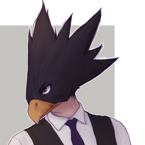 jbadgr:BnHA Senior Portrait #5: Tokoyami ~*fancy edition*~Artist: JBadgr____________________________