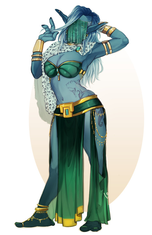 sketchygoat: @thewardancer‘s lovely lovely veil dancer ! absolutely loved working on this &