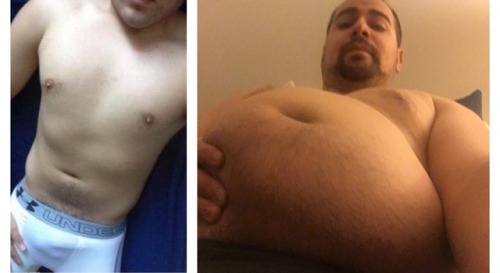 superweightgains:  From 170 to 300 in a year and a half (Spring 2015 to Fall 2016). @Largea Thank you so much for this amazing submission