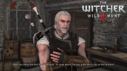 shittyhorsey:  The Witcher 3:  Shame, that was a good bed 1920 x 1080 renders: http://www.mediafire.com/download/7wbjdb3l0xy5a6f/Bed.rar 