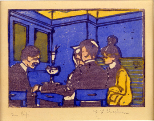 artist-kirchner: The Café, 1904, Ernst Ludwig Kirchner