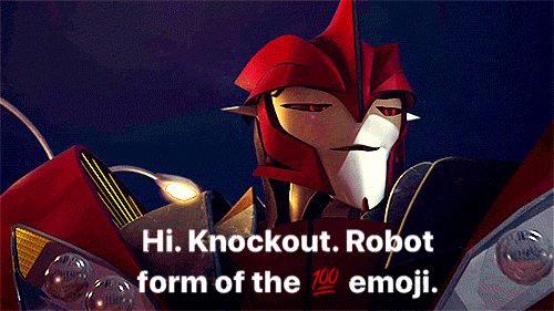 tfeyes: Knockout is the Gina Linetti of Transformers. You’re all incredibly welcome.