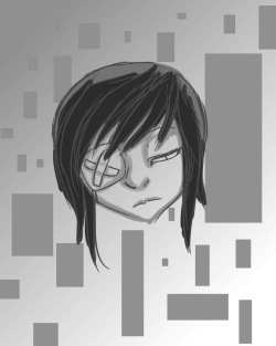 theshitfucksart:  I got a new paint tool and I just kinda wanted to mess around with it so here, have the black-and-white floating head special! Please do not repost or remove the caption. 