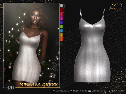 Minerva Dress [AC21 - Day 17]100% new mesh10 swatchesHQ/BG compatibleFemale teen +All LODsCustom thu