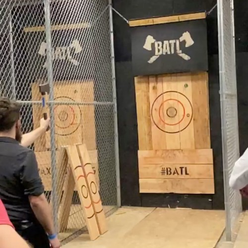 The boo and I had our first axe-throwing date!#axe #axethrowing #batl #chicago #chi #queer #gay #ins