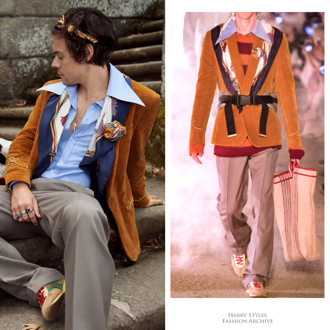 Prøve apologi bytte rundt Harry Styles Fashion Archive — Harry Styles for Gucci Tailoring | Cruise  2019 -...