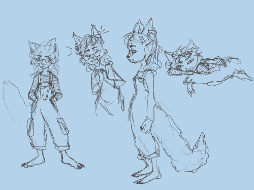 fursona sketches+doodle sketches of Casper and lineless experiment of Mika