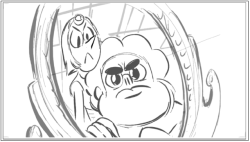 ONLY A FEW HOURS AWAY FROM TONIGHT&rsquo;S STEVEN UNIVERSE HALF-HOUR SPECIAL! It all starts tonight at 6:30! If you want to count down along with us, CN has a handy countdown clock on TV all day today! Board panel from &ldquo;Mirror Gem&rdquo;- Storyboard