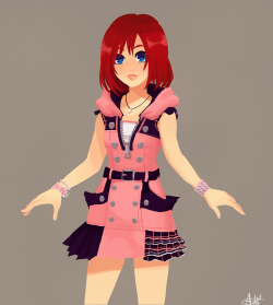 thebestfemale:  This was really meant to be a little study of all the details of Kairi’s new outfit and how much I can simplify!  At least thats my official excuse…