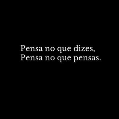 'Para e pensa'