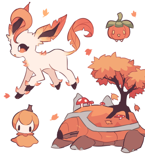 charamells:Grass pokemon in fall