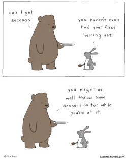 lizclimo:can we start eating now 