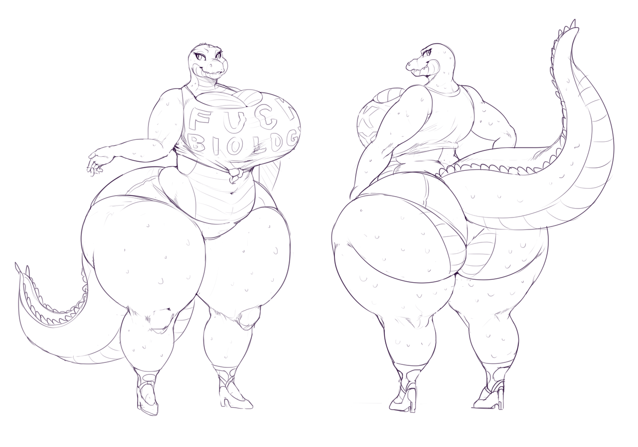 Enough people asked so here’s more CrocoThotShe’s a thick as salami gator and