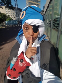 dutchmuslim:   Here is my hijabi Ana Amari corsair cosplay from overwatch during Animecon 2018 ♥️   I want to thank all the people who loved my hijabi sombra cosplay ! You guys really motivated me to go further and just have fun to find creative