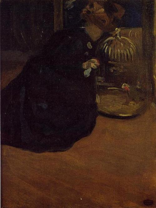 Woman with a Parakeet, 1898, Mary CassattMedium: oil,canvashttps://www.wikiart.org/en/mary-cassatt/w