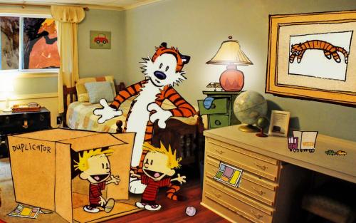 alepape:  Real Calvin & Hobbes, from Nite4awk