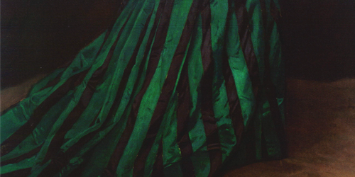 decomposion:  Art history meme (x) - ¾ colours - green  Roses by Vincent van Gogh | La Jeune Martyre by Paul Delaroche | Mars & Venus, Allegory of Peace by Louis Jean François Lagrenée | The Woman in the Green Dress by Claude Monet