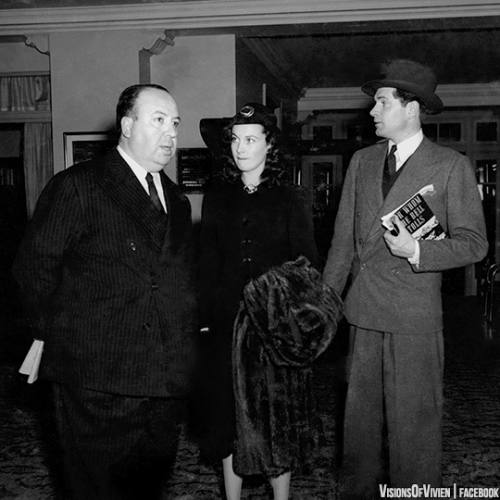 divinevivienleigh:Vivien Leigh, Laurence Olivier and Alfred Hitchcock, 1940 