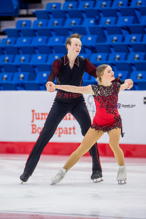 Shallen Bear and Marty Haubrich competing in the 2019 Novice Canadian Nationals.(Source: Danielle Ea