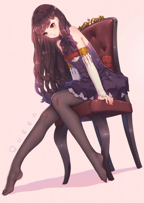 legendaryanimelegs: “Queen” [Original]Click for more sexy anime legggggs ~~ Touch here f