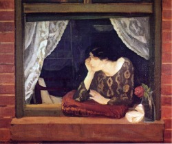 artishardgr:  John French Sloan - A Window on the Street 1912  