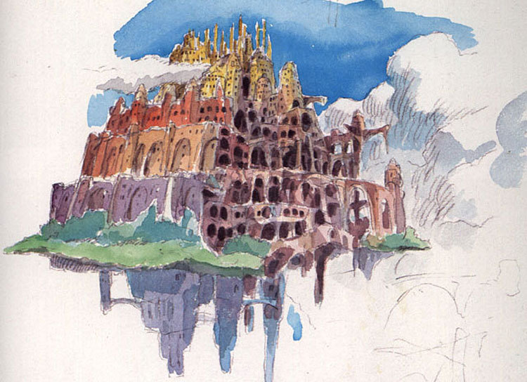 dipliner:  Laputa: Castle in the Sky concept art. 