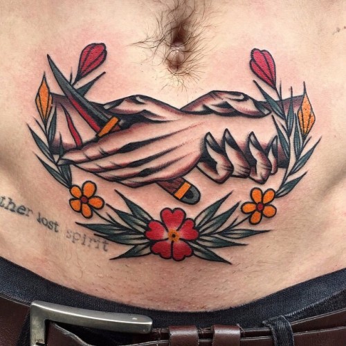 electrictattoos:  cloakanddaggertattooparlour:  Tattoo by @lukejinks #cloakanddaggerlondon #tattoo #london #londontattoo #traditional #luke_jinks (at Cloak and Dagger London)  Luke Jinks