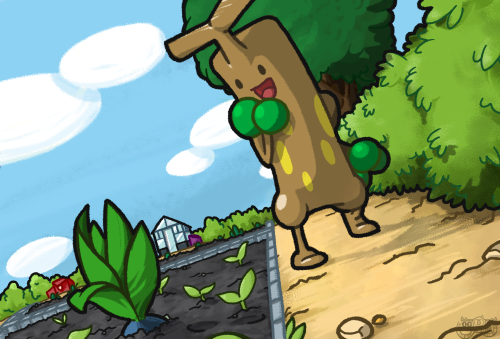 Concore’s Sudowoodo Card Art “Sudowoodo camouflages itself as a tree to avoid being atta