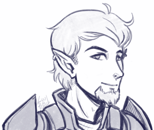  Portrait sketch commission for AlkoniumDrow lady, Nierra and her half-drow son, Marcus! Thank you f