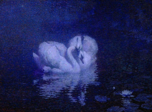 afaerytalelife:Swans, by William Robinson Leigh.