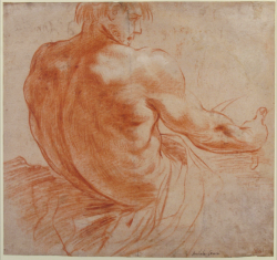 antonio-m:  Seated Youth Facing Right, Seen