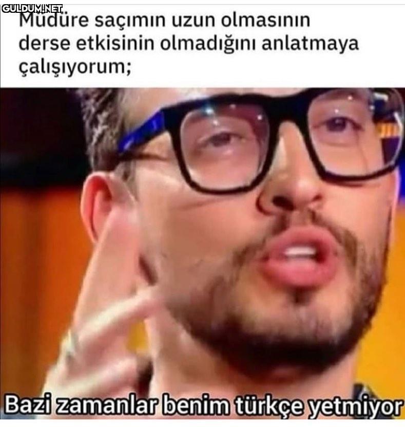 Saçı uzun olup müdürden...