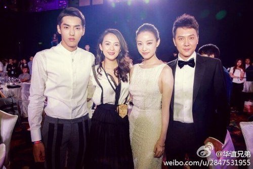 Kris (Wu Yifan) poses with Zhang Ziyi, Mannini 