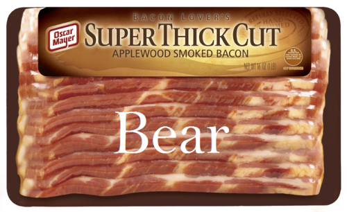 thebearsupthere:  wallywest89:  How to get a straight guy to understand common gay/sexual/relationship terms… use bacon!  Accurate.