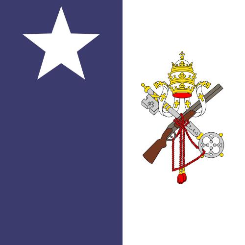 the-real-slim-sobey:rvexillology: Flag of an armed insurrection of Catholic Americans in the Northea