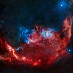 astrowhat:  Orion in red (light emitted by