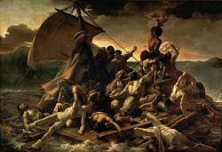 peril:  The Raft of the Medusa (1818–1819), oil on canvas, Louvre, Paris | artwork by Jean Louis Théodore Géricault 