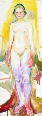 dionyssos:  Munch Edvard Standing nude. (1922 /23 )