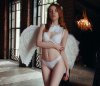 When Mr. Crude arrived to let Lottie perform her special project to improve her grade in his class, she was wearing white lingerie with white angel wings.“Very pretty, Lottie, but why are you wearing angel wings?” he asked.“Well…