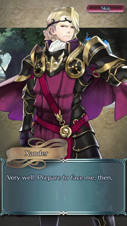 variks-the-warden:Xander won’t stand up to Garon in the fates story but he’s ready to kick Surtr’s a