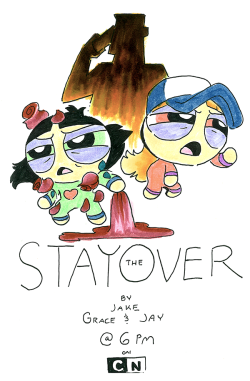 gracekraft:  Another episode I worked on premieres tonight, once again at 6PM on CN!  The Stayover, written by Jake Goldman and boarded by @jayhasrajani and me! This ep is special because it was the first one I worked on for PPG!  In fact, it was the