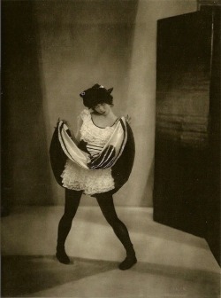 hauntedbystorytelling:   Edward Steichen :: Dancer Margaret Severn pulling up her skirt and wearing lace bloomers. / src: Condé Nast online store  more [+] by this photographer      