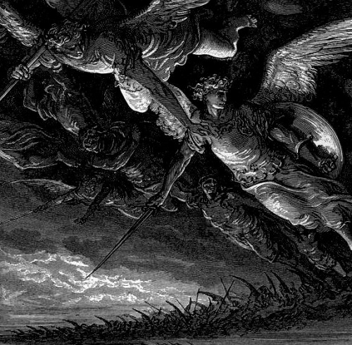 nigra-lux:DORÉ, Gustave (1832-1883)Illustration for John Milton’s Paradise Lost, detail1866Engraving