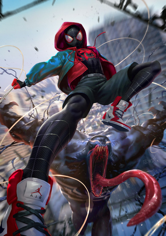 redcell6:  Miles vs Ultimate Venomillustrated by Derrick Chew